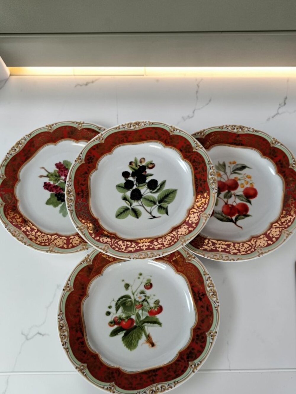 Andrea By Sadek Honore WINTERTHUR Four Salad Plates 8.25" - Picture 2 of 14